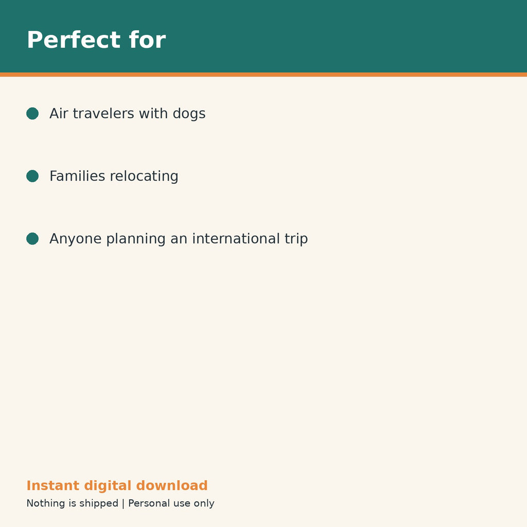 Dog Airline Travel Checklist printable PDF, image 10