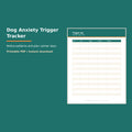 Dog Anxiety Trigger Tracker printable PDF, image 1
