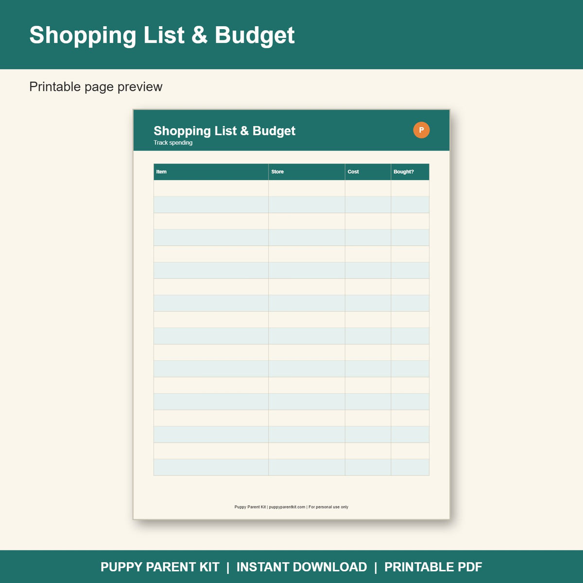 Dog Birthday Party Planner Printable | Pup Party Checklist, Guest List & Menu (PDF)