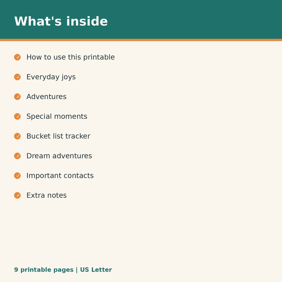 Dog Bucket List Planner printable PDF, image 2