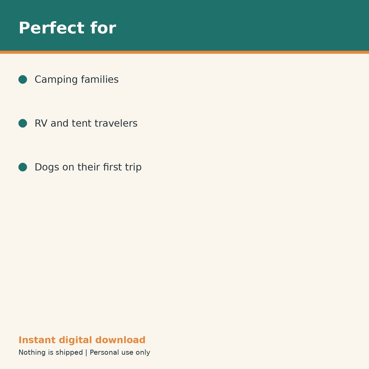 Dog Camping Packing List printable PDF, image 10