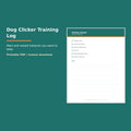 Dog Clicker Training Log printable PDF, image 1