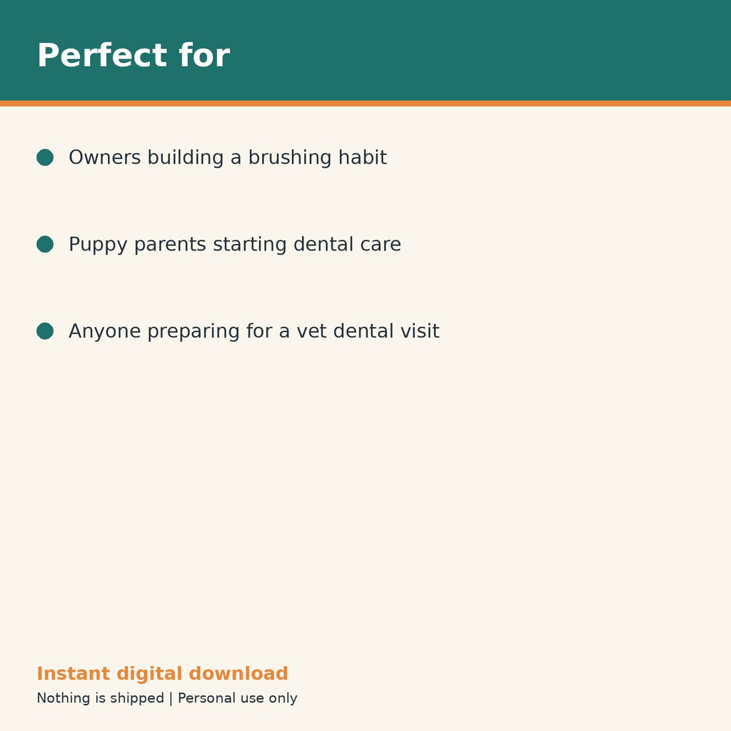Dog Dental Care Tracker printable PDF, image 10