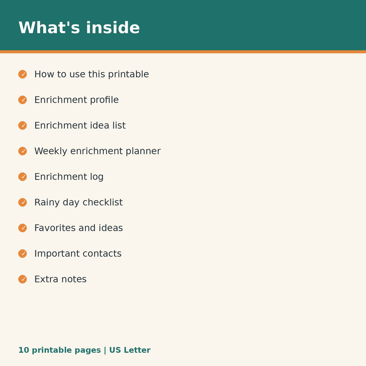 Dog Enrichment Activity Planner printable PDF, image 2