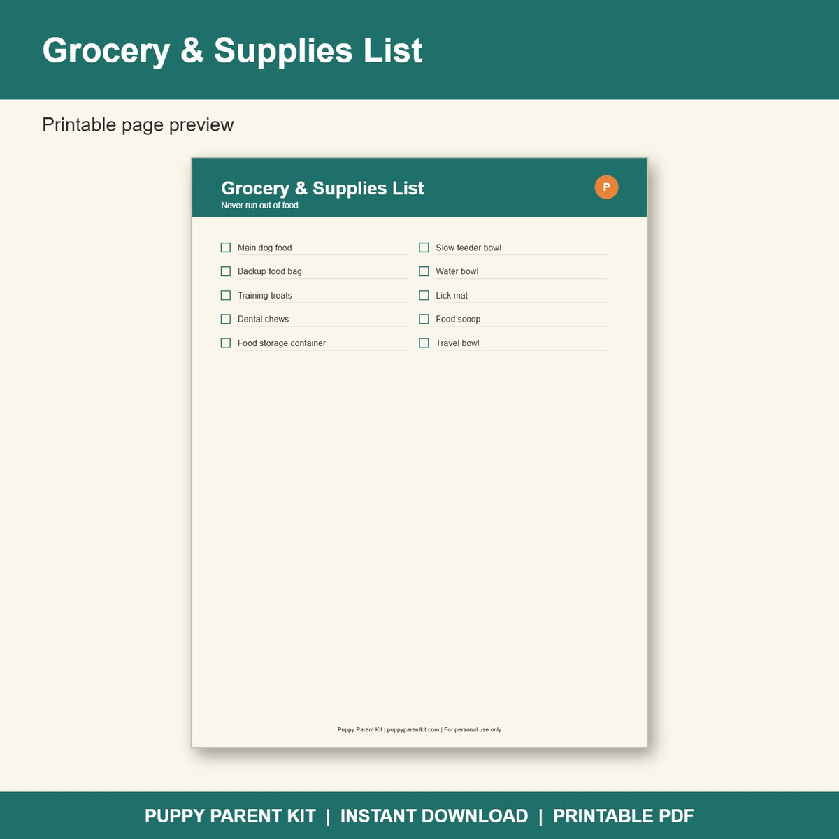 Dog Feeding & Meal Planner Printable | Weekly Meal Schedule, Treat Log & Food Tracker (PDF)