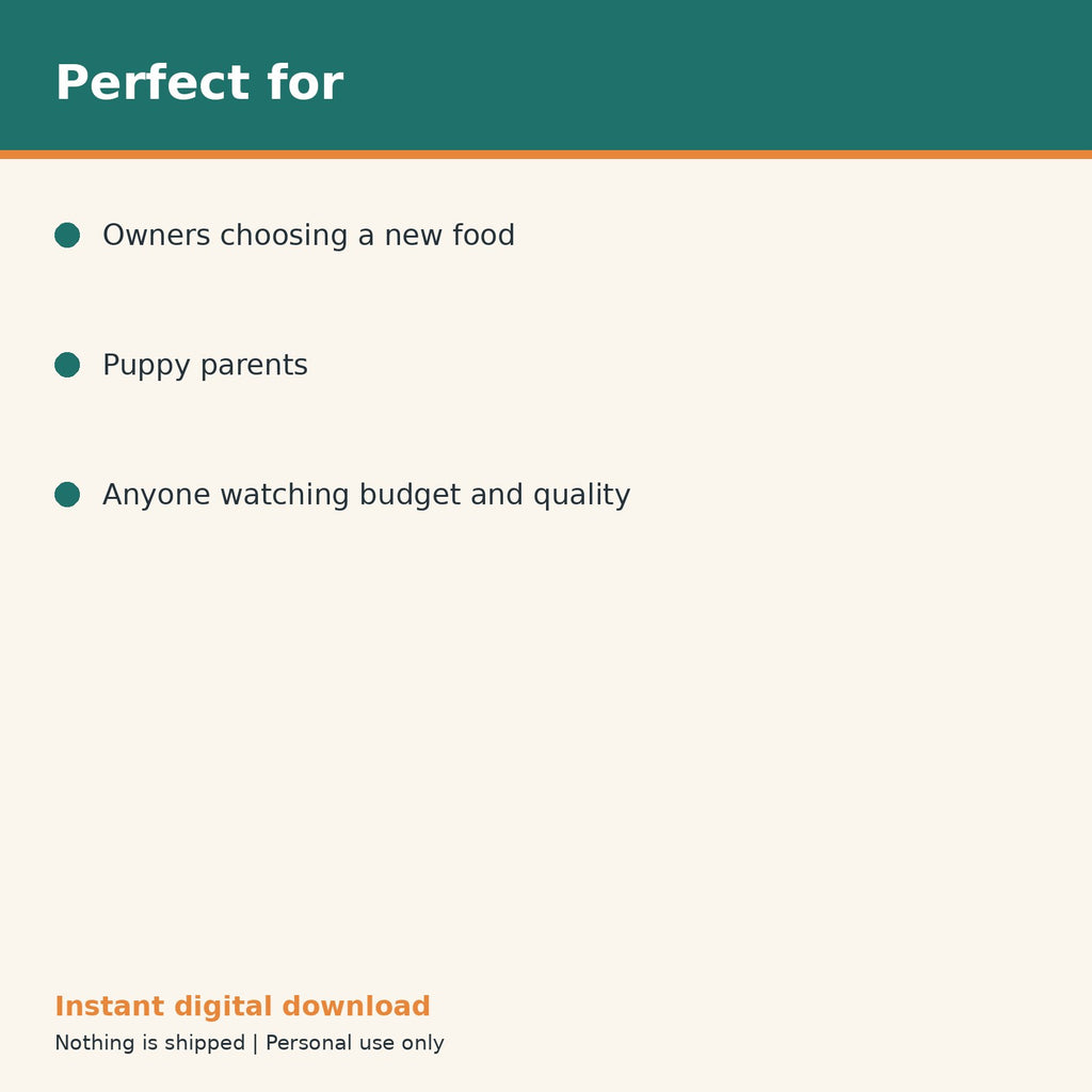 Dog Food Comparison Tracker printable PDF, image 10