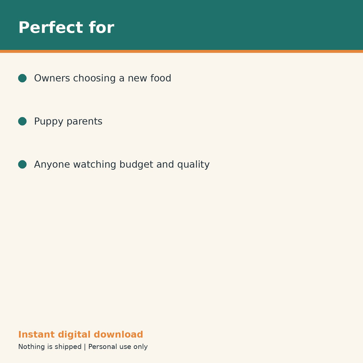 Dog Food Comparison Tracker printable PDF, image 10