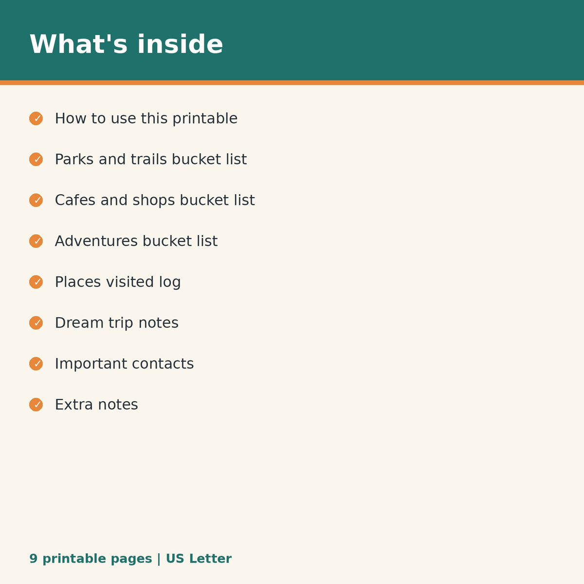 Dog Friendly Places Bucket List printable PDF, image 2