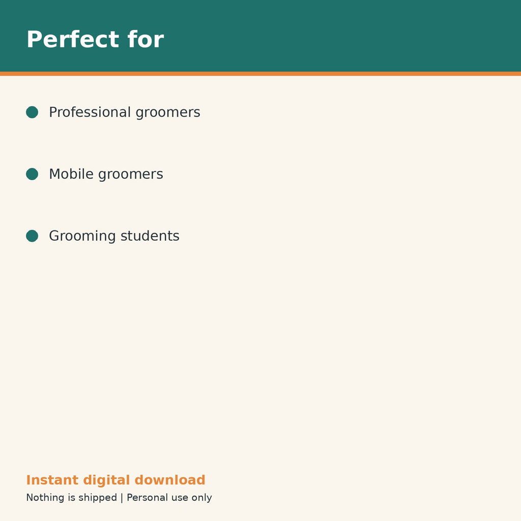 Dog Grooming Business Appointment Log printable PDF, image 10