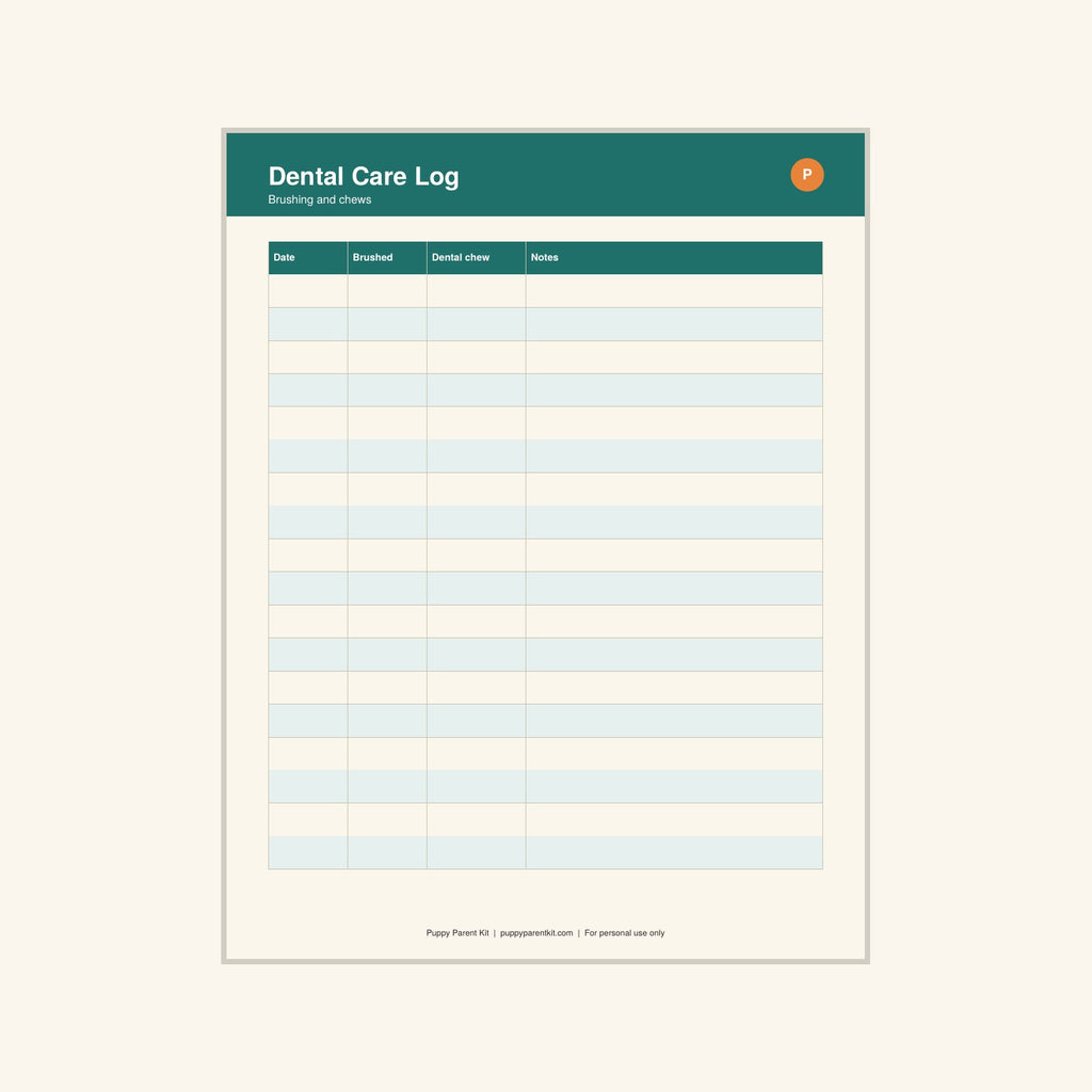 Dog Grooming & Care Schedule printable PDF, image 7