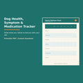 Dog Health, Symptom & Medication Tracker printable PDF, image 1