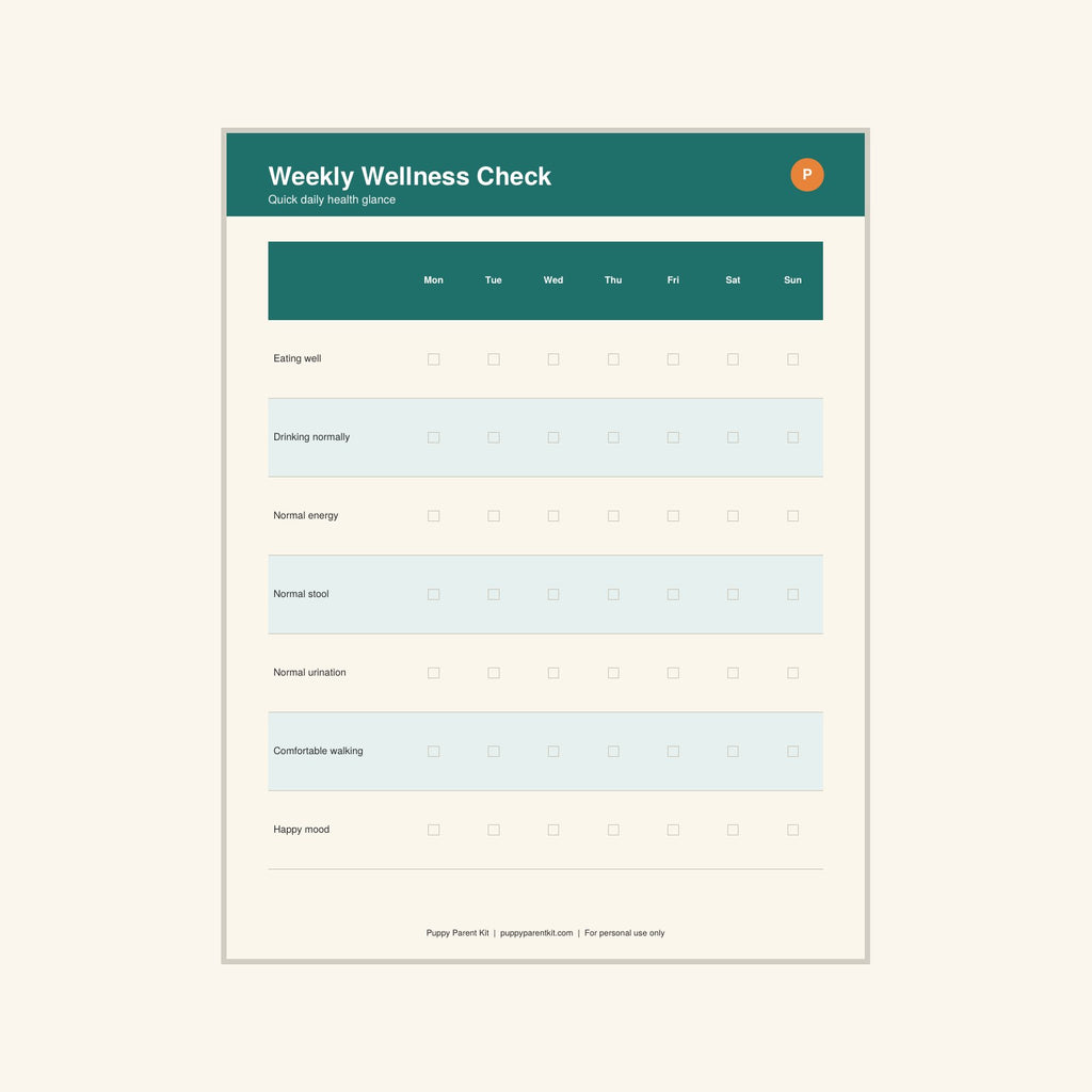Dog Health, Symptom & Medication Tracker printable PDF, image 4