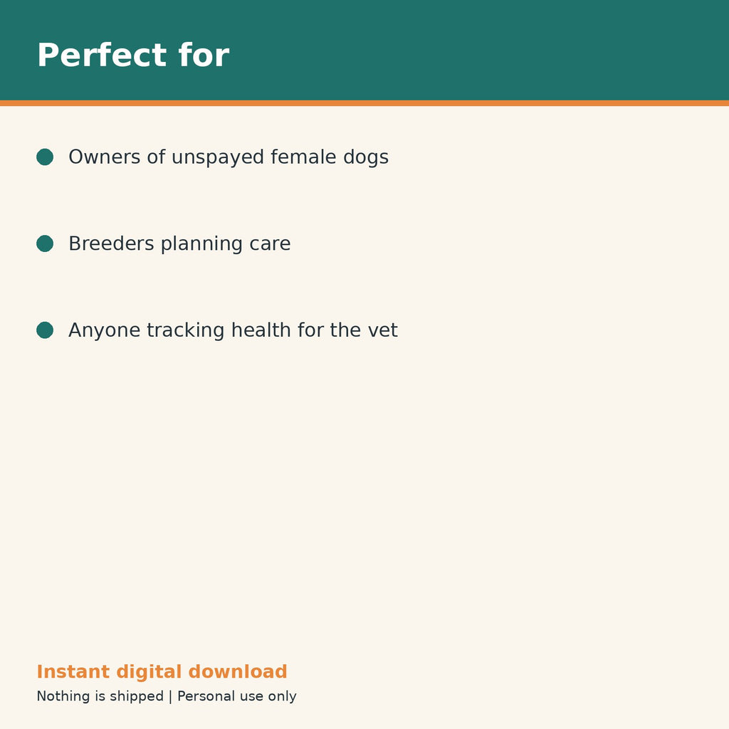 Dog Heat Cycle Tracker printable PDF, image 10