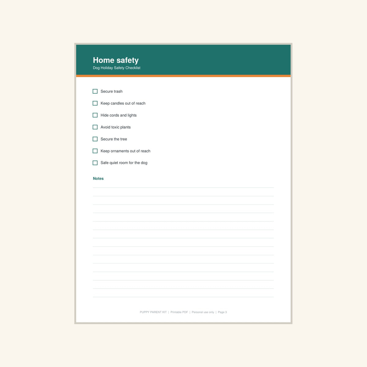 Dog Holiday Safety Checklist printable PDF, image 3