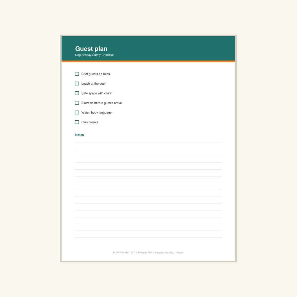 Dog Holiday Safety Checklist printable PDF, image 5