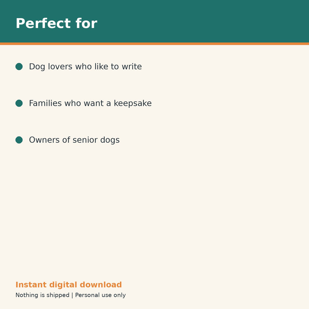 Dog Life Story Keepsake Journal printable PDF, image 10