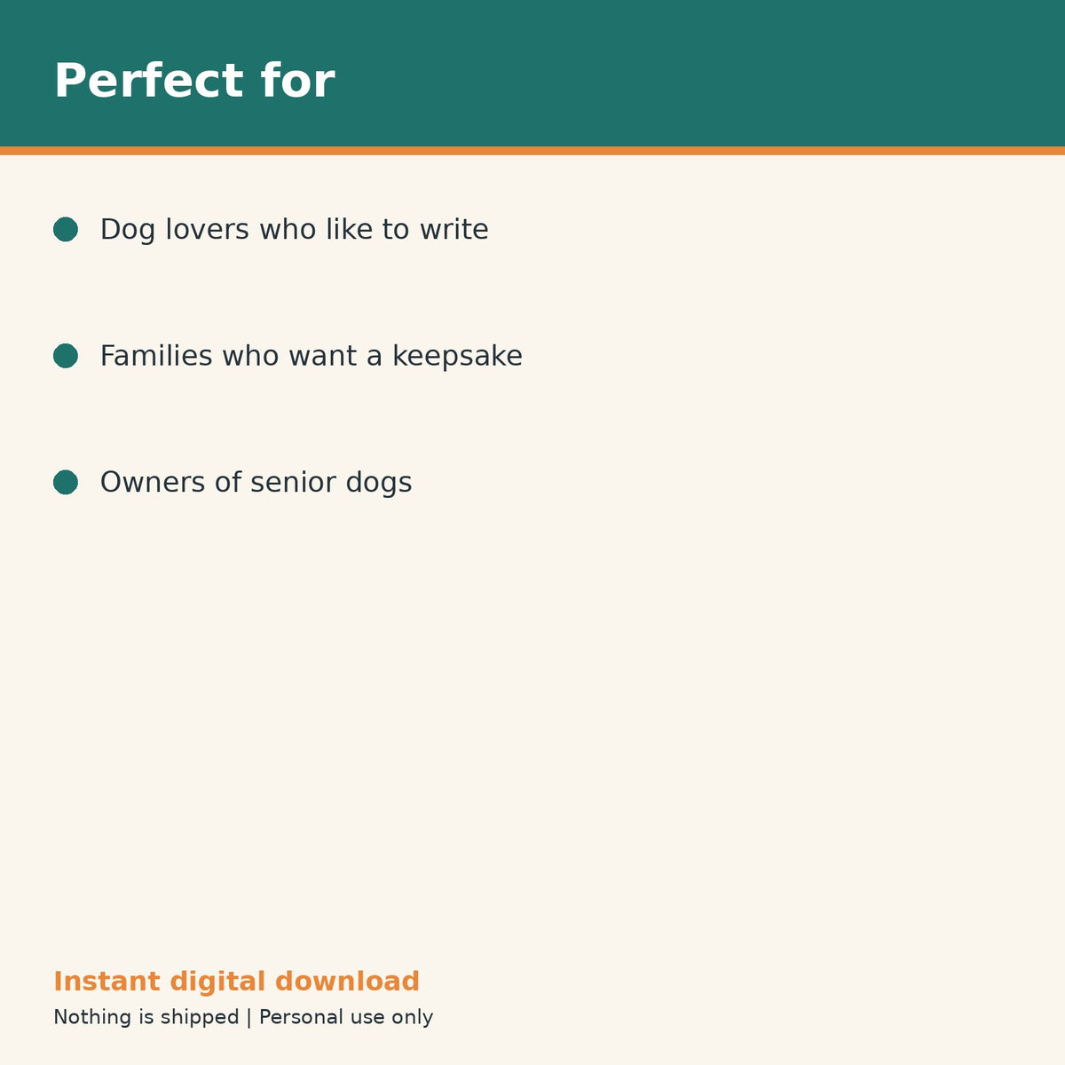 Dog Life Story Keepsake Journal printable PDF, image 10