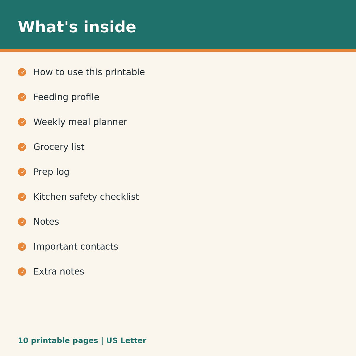 Dog Meal Prep & Grocery Planner printable PDF, image 2