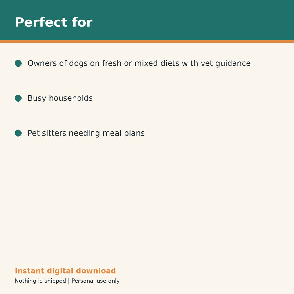 Dog Meal Prep & Grocery Planner printable PDF, image 10