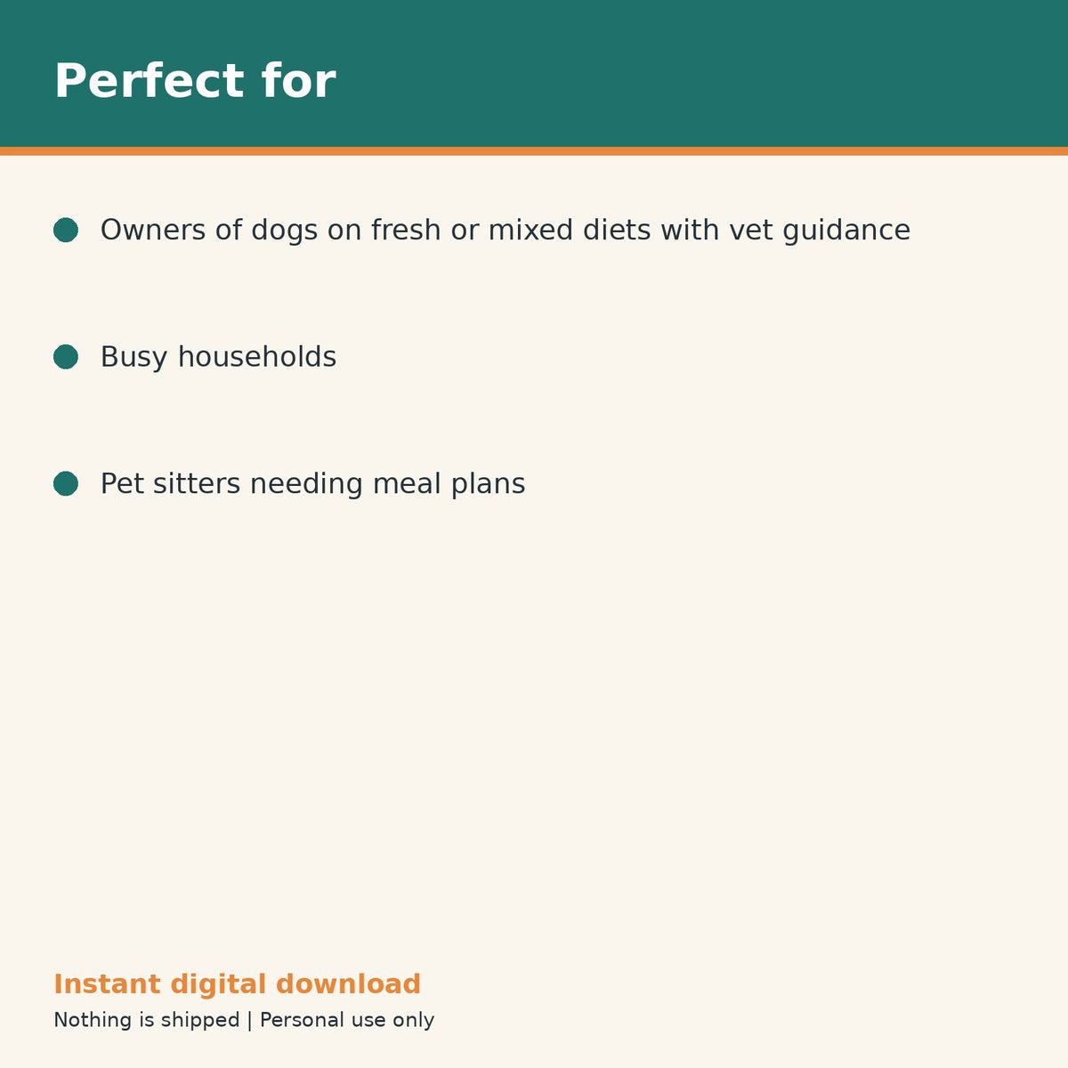 Dog Meal Prep & Grocery Planner printable PDF, image 10