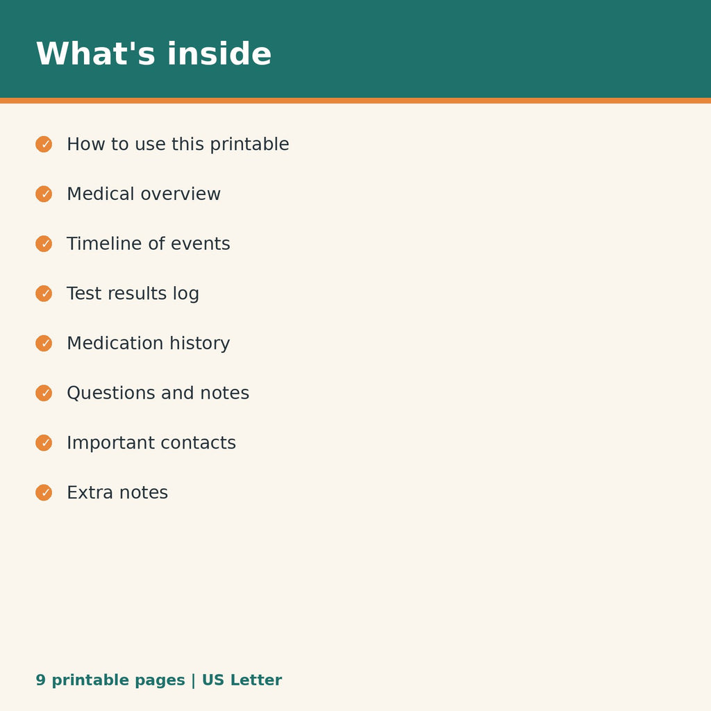 Dog Medical History Binder printable PDF, image 2