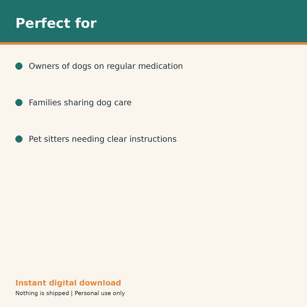 Dog Medication Reminder Chart printable PDF, image 10