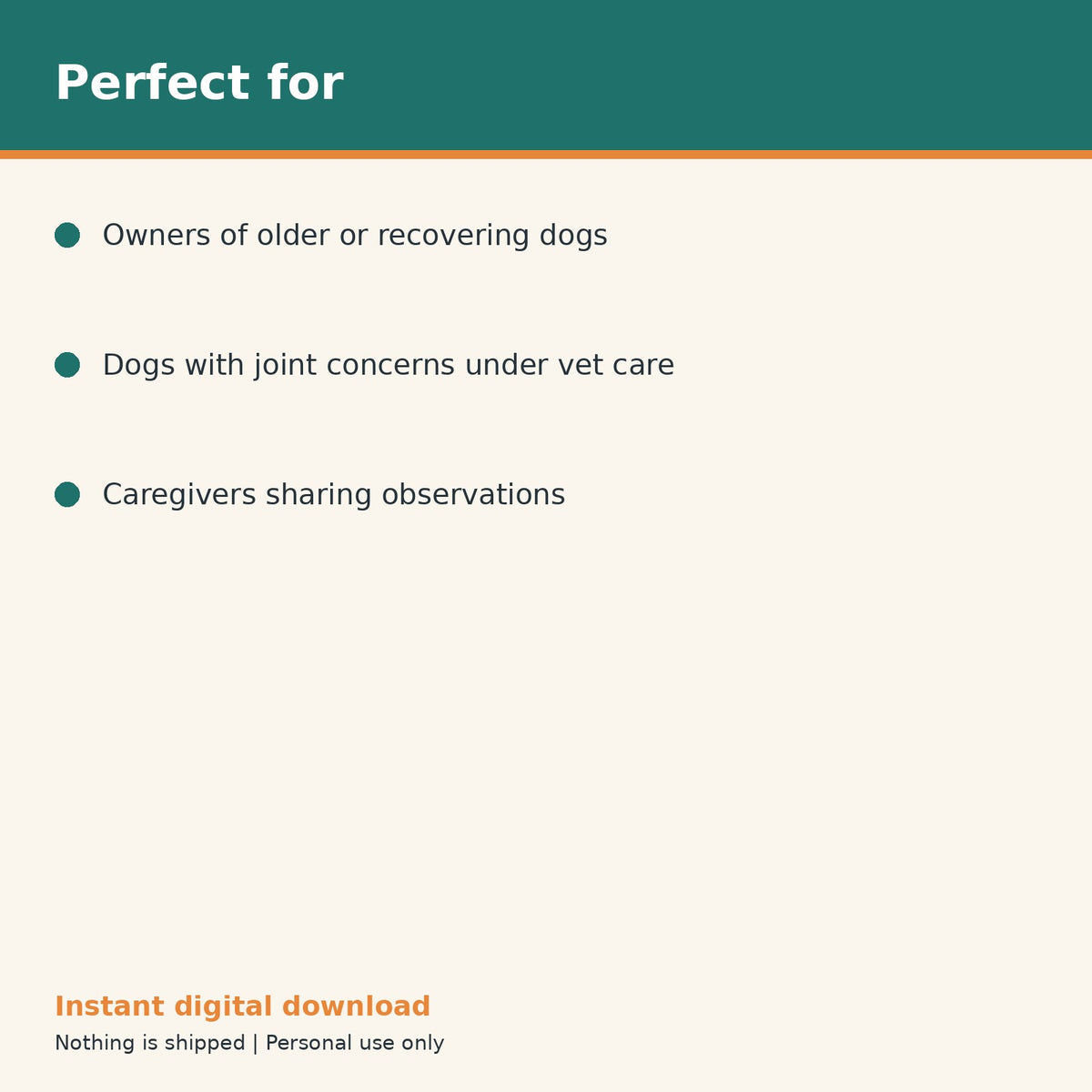 Dog Mobility & Comfort Tracker printable PDF, image 10
