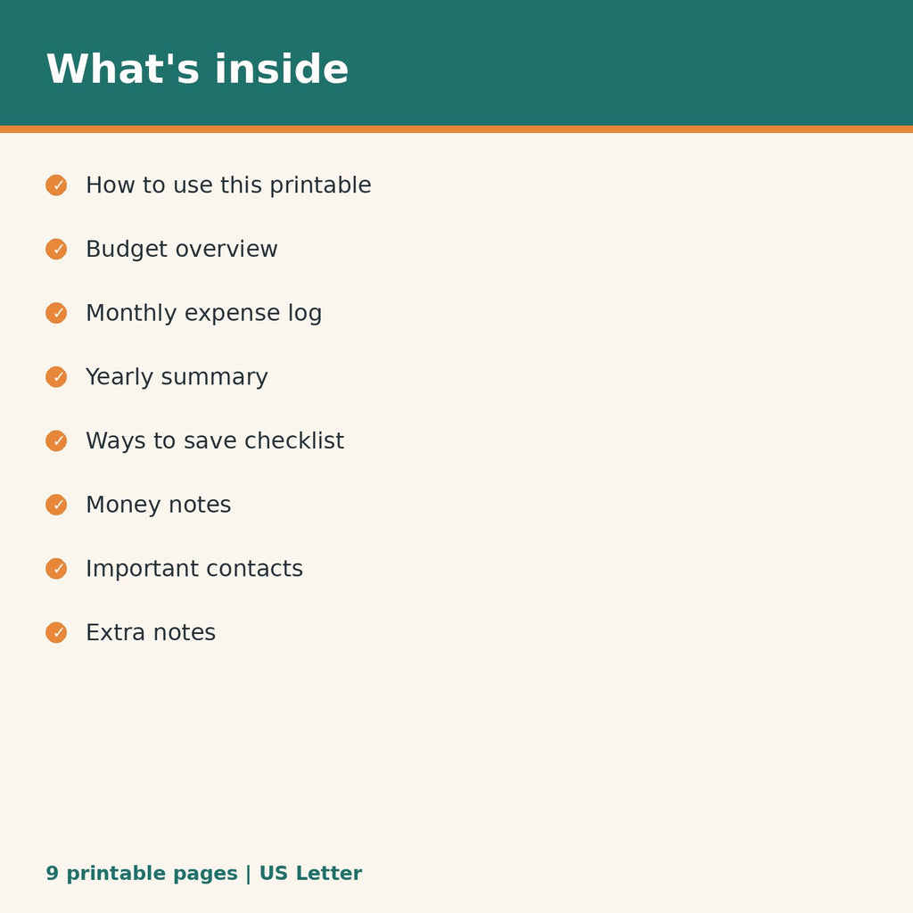 Dog Monthly Budget Planner printable PDF, image 2
