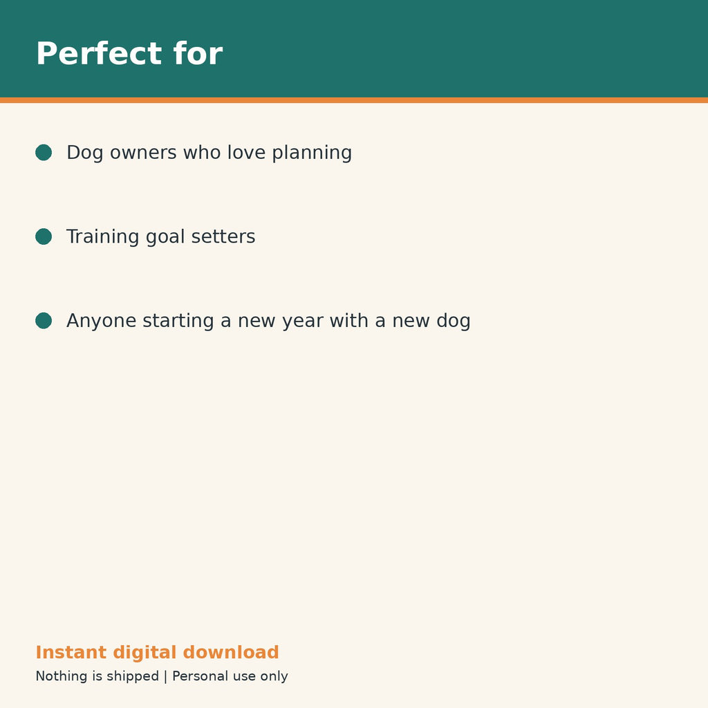 Dog New Year Goals Planner printable PDF, image 10