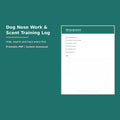 Dog Nose Work & Scent Training Log printable PDF, image 1