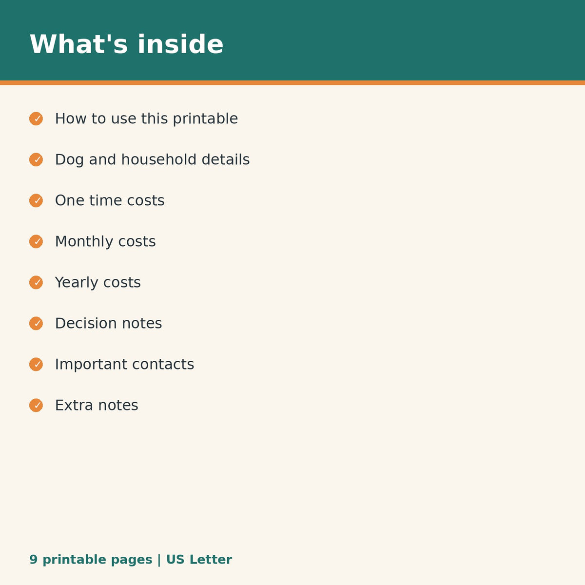 Dog Ownership Cost Calculator Worksheet printable PDF, image 2