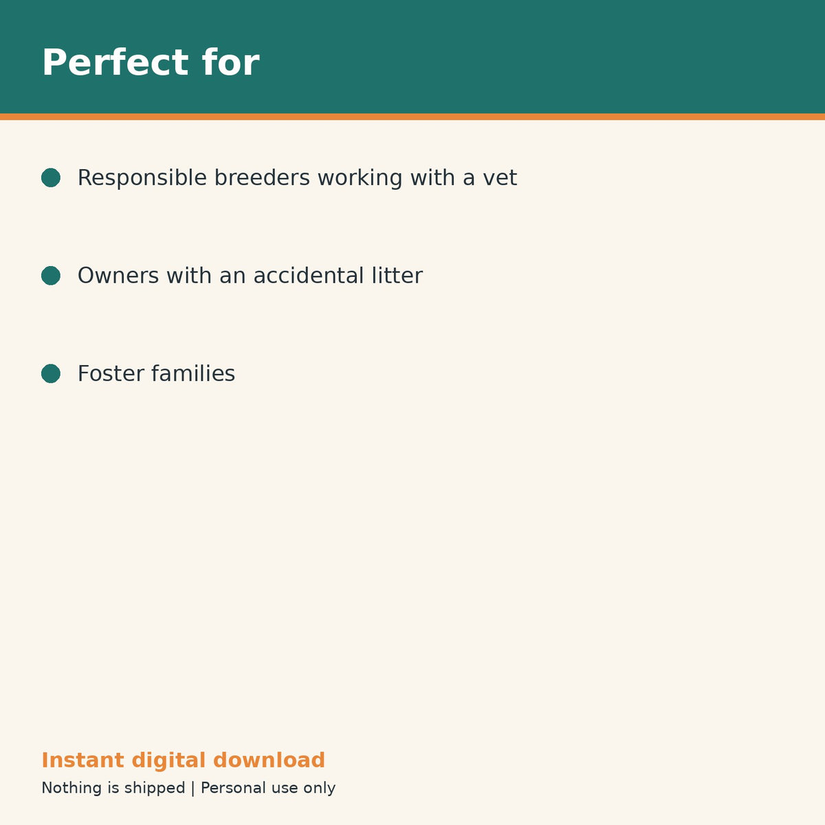 Dog Pregnancy & Whelping Record printable PDF, image 10