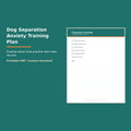 Dog Separation Anxiety Training Plan printable PDF, image 1