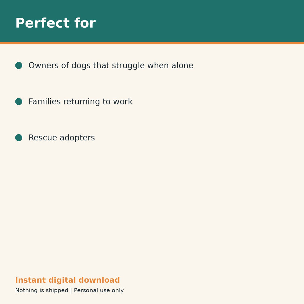Dog Separation Anxiety Training Plan printable PDF, image 10