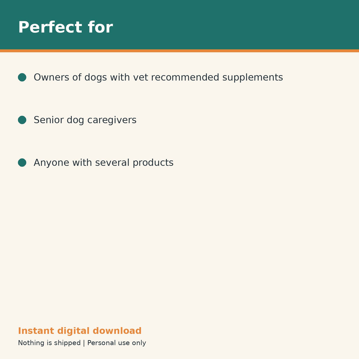 Dog Supplement Tracker printable PDF, image 10
