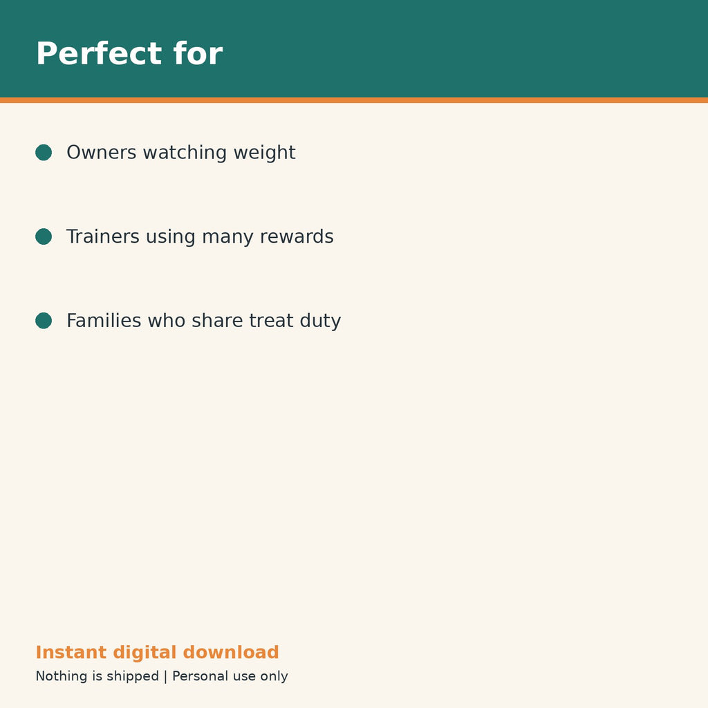 Dog Treat & Calorie Tracker printable PDF, image 10
