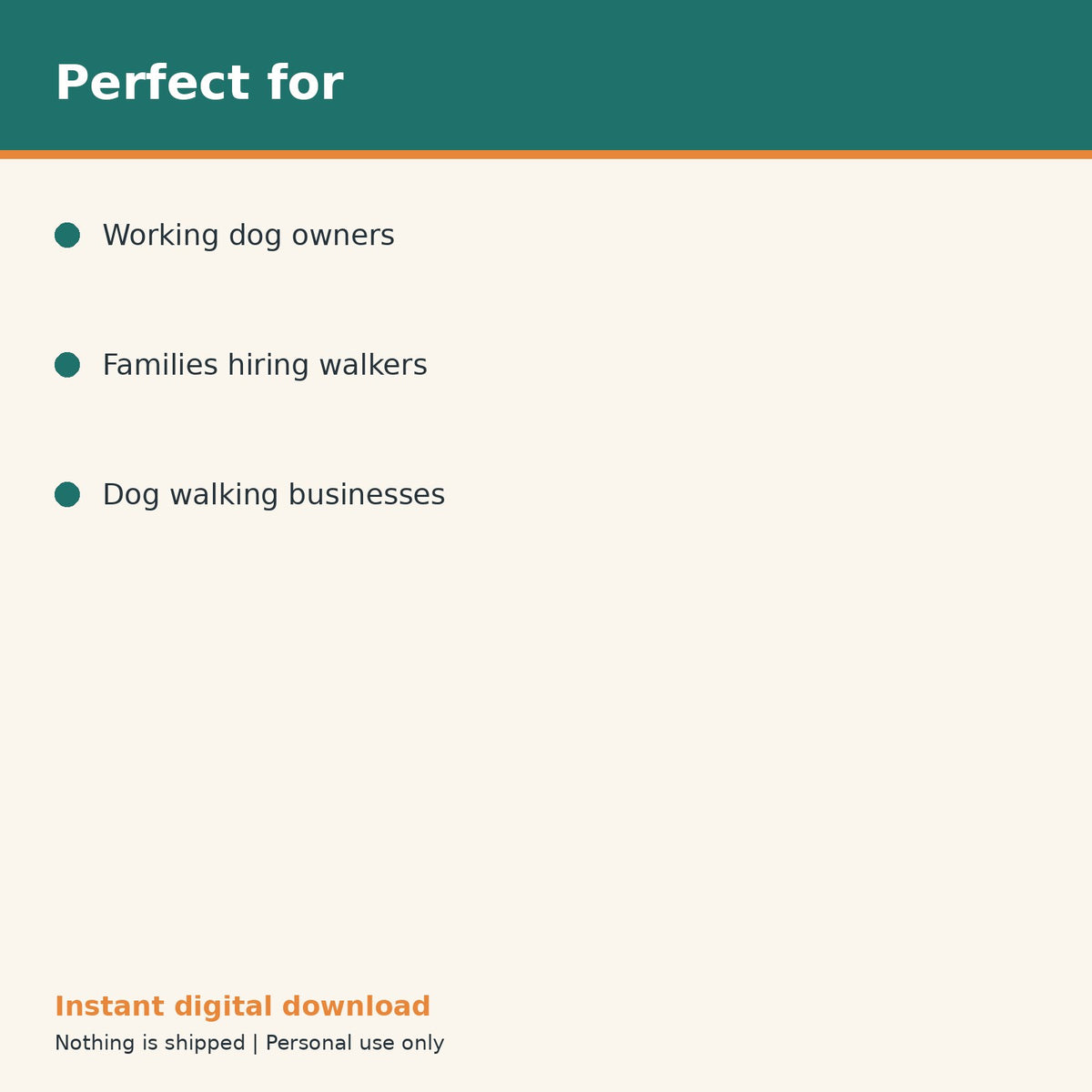 Dog Walker Instruction Sheet printable PDF, image 10
