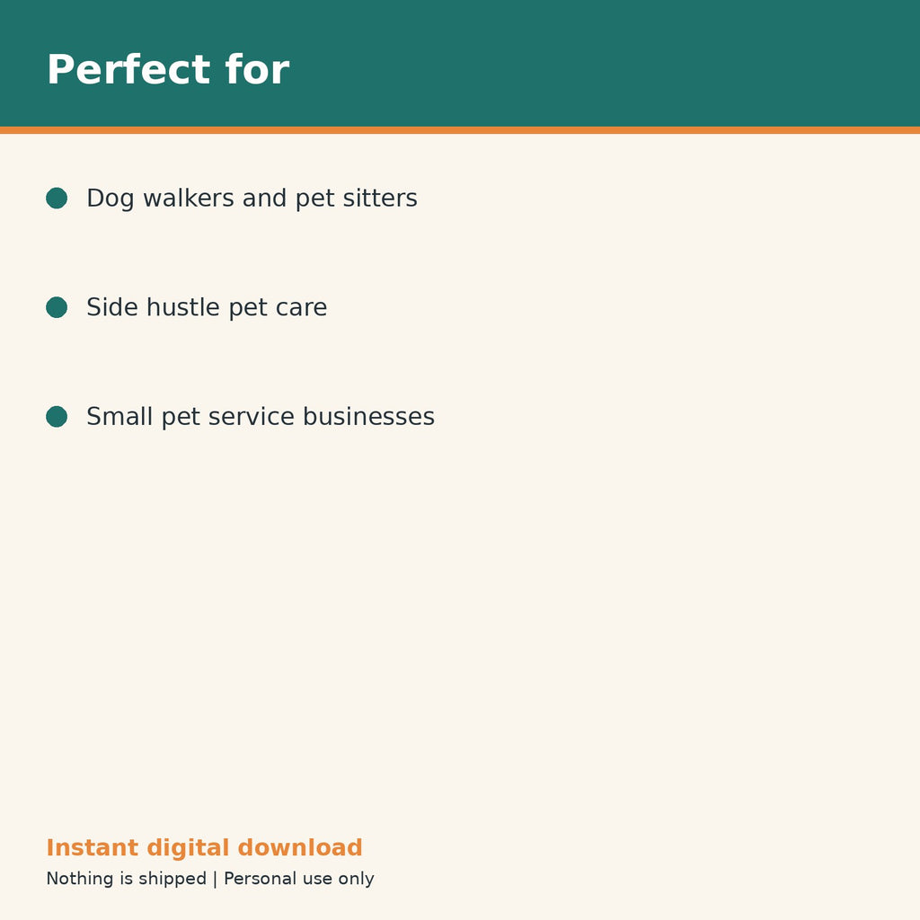 Dog Walking Business Client Tracker printable PDF, image 10