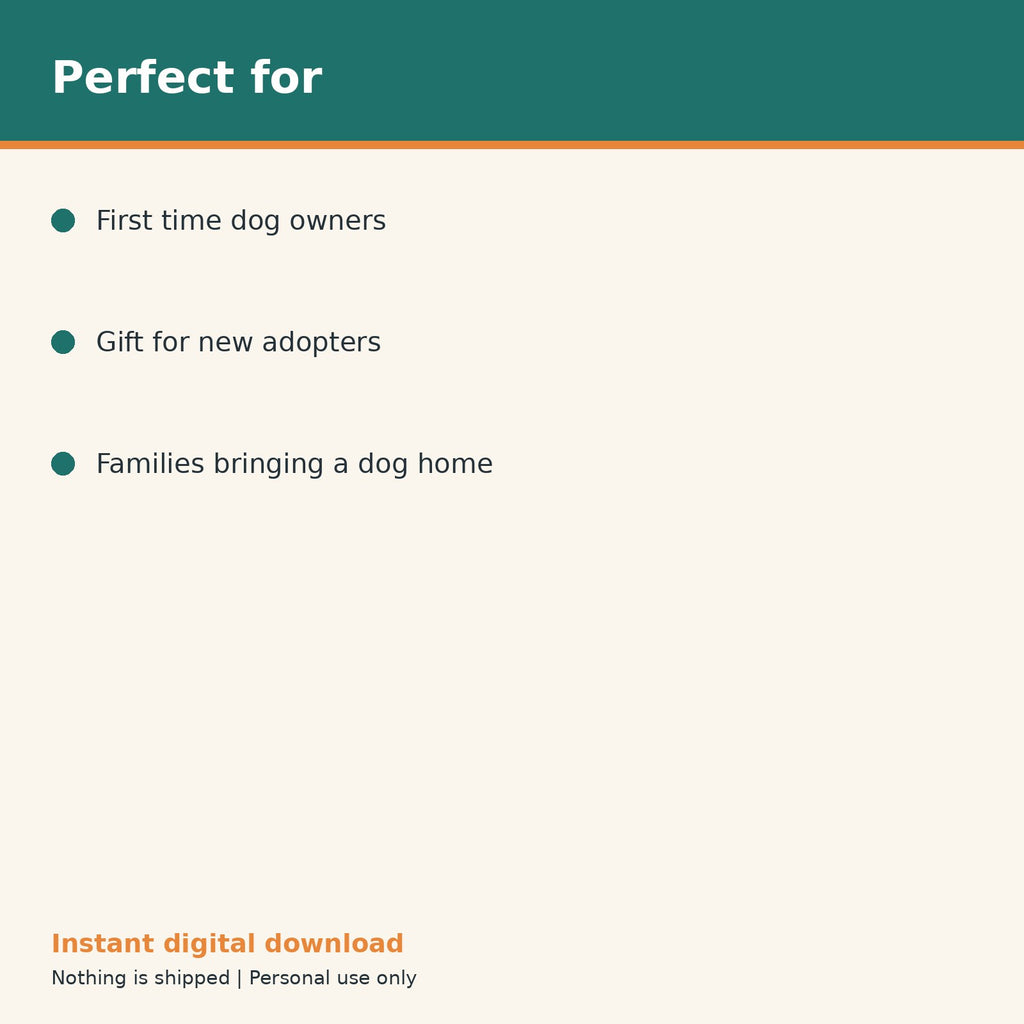 First Time Dog Owner Starter Binder printable PDF, image 10