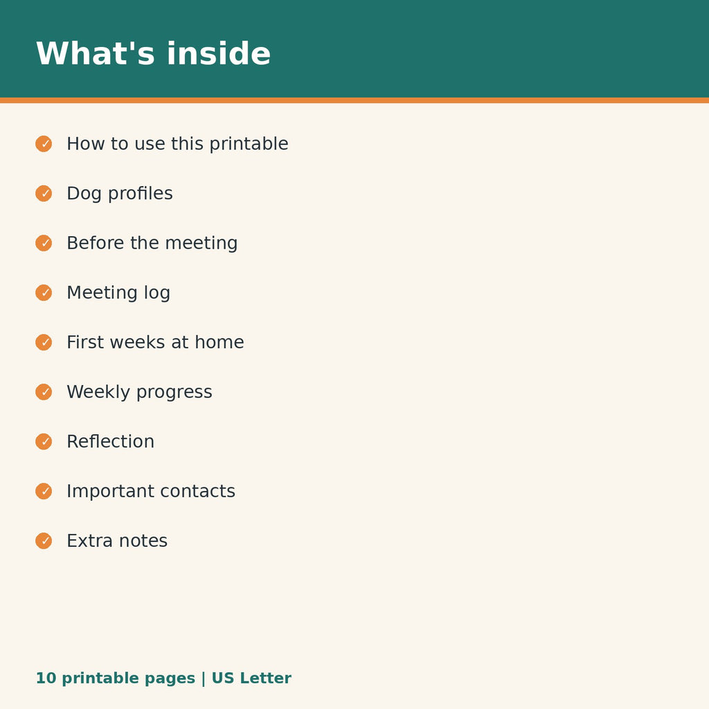Multi Dog Household Introduction Planner printable PDF, image 2