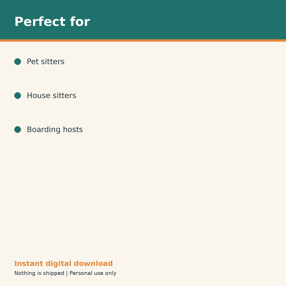 Pet Sitter Booking & Visit Log printable PDF, image 10