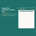 Puppy Bite Inhibition Training Log printable PDF, image 1