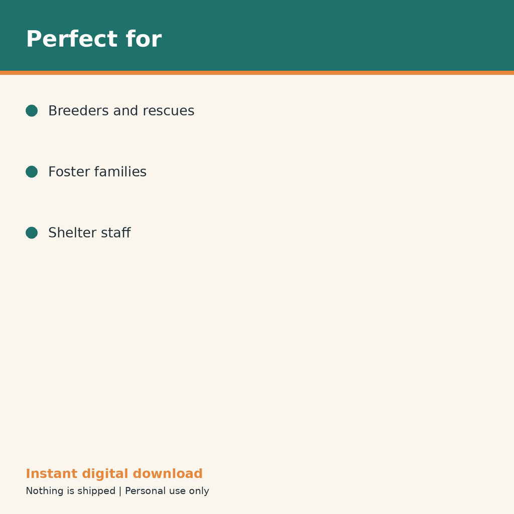 Puppy Buyer Care Instructions Sheet printable PDF, image 10