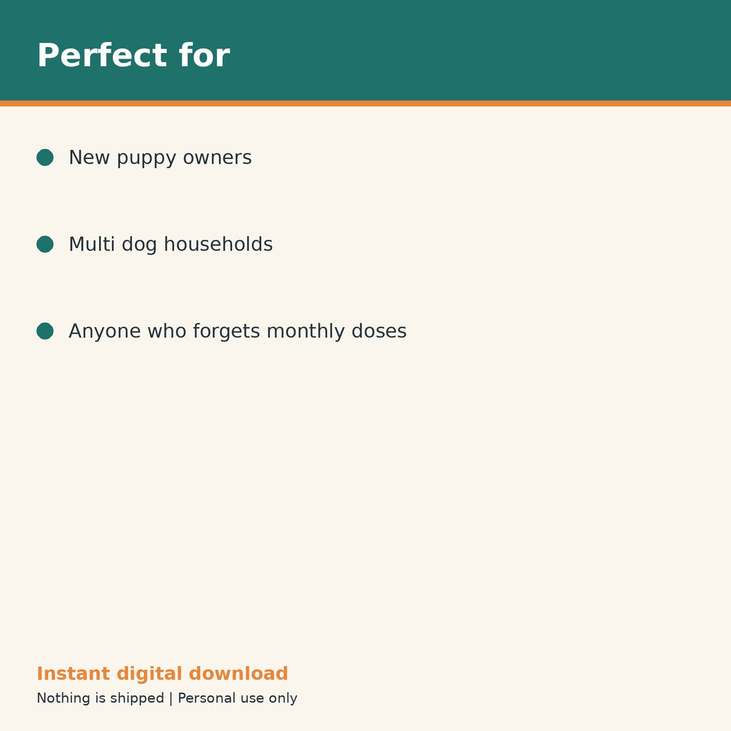 Puppy Deworming, Flea & Tick Tracker printable PDF, image 10