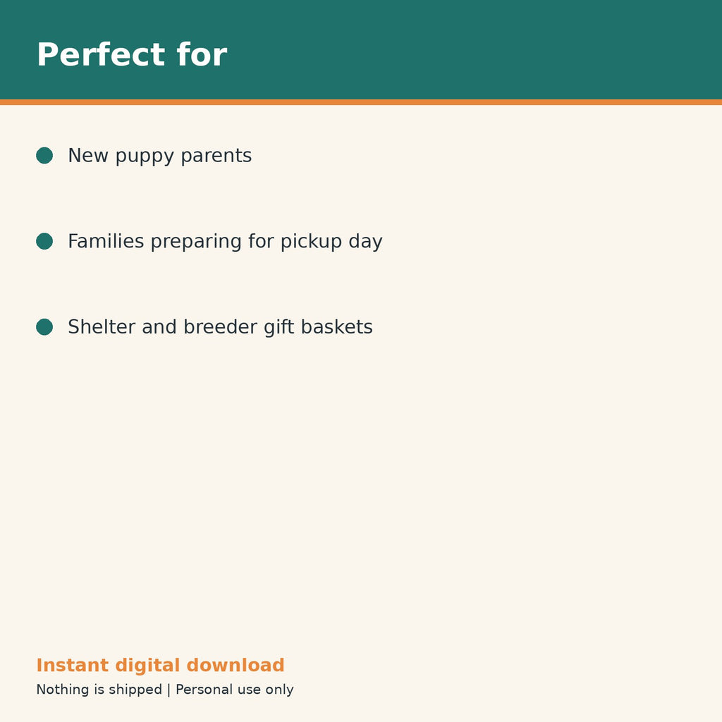 Puppy First Week Checklist printable PDF, image 10