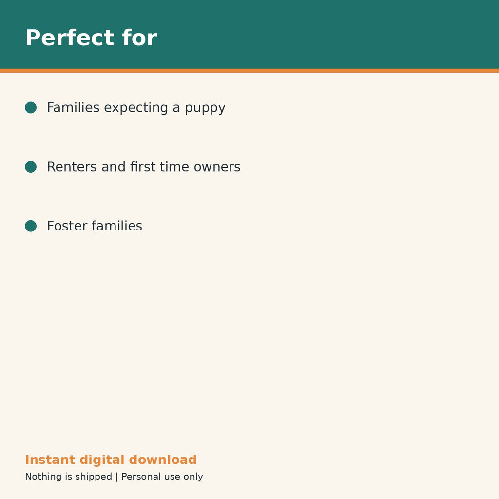 Puppy Proofing Home Checklist printable PDF, image 10