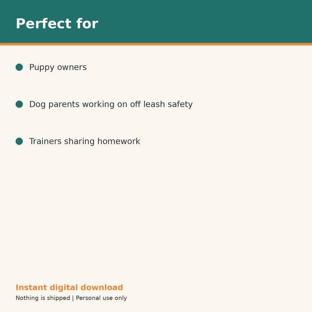Puppy Recall Training Tracker printable PDF, image 10