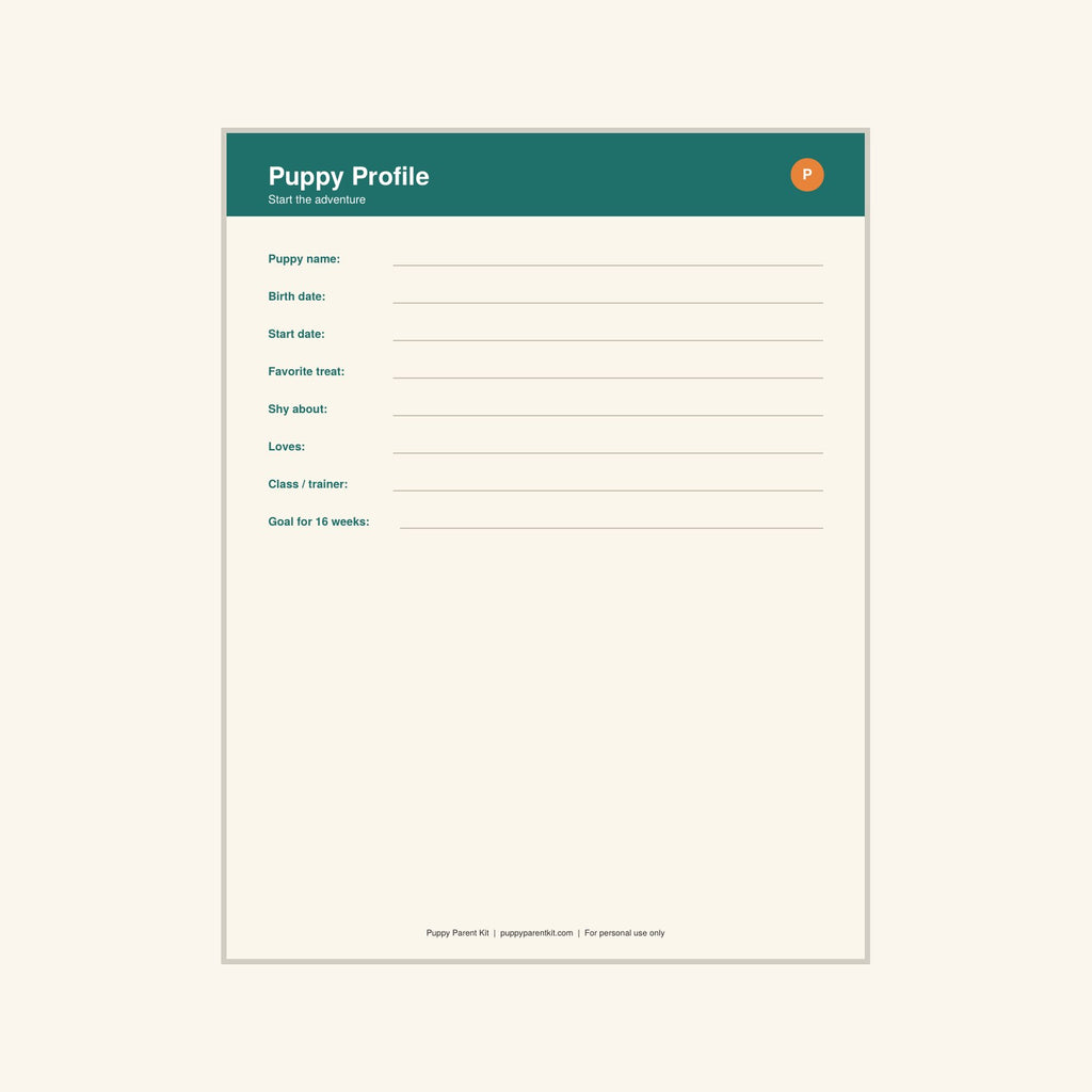 Puppy Socialization Checklist printable PDF, image 3