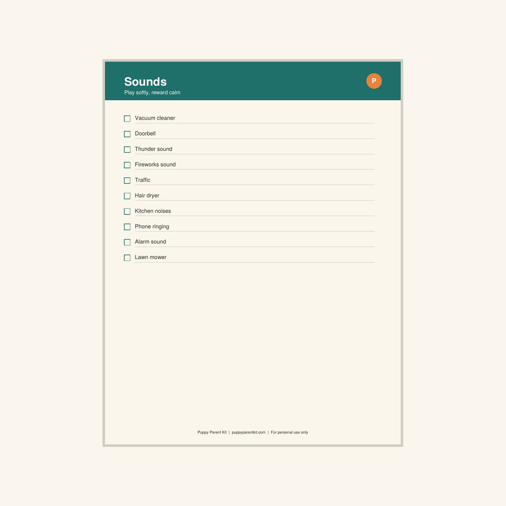 Puppy Socialization Checklist printable PDF, image 5