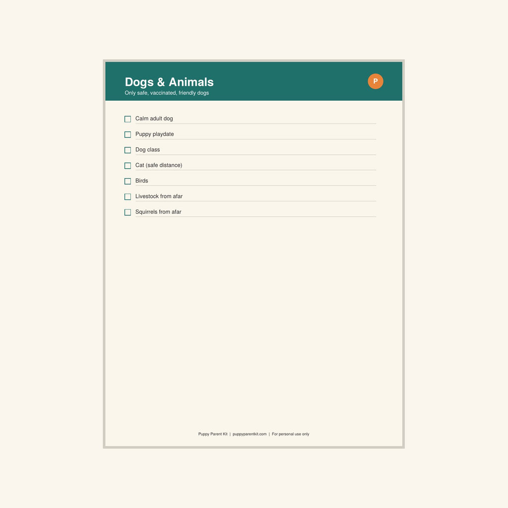 Puppy Socialization Checklist printable PDF, image 8